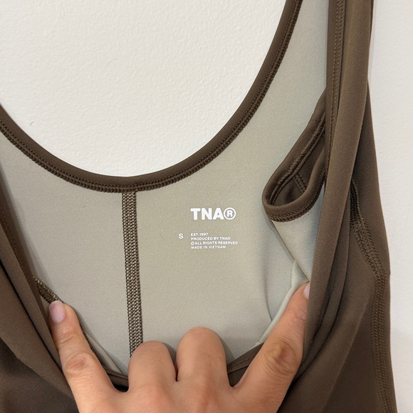 TNA Aritzia green jumpsuit romper size S - Picture 6 of 9